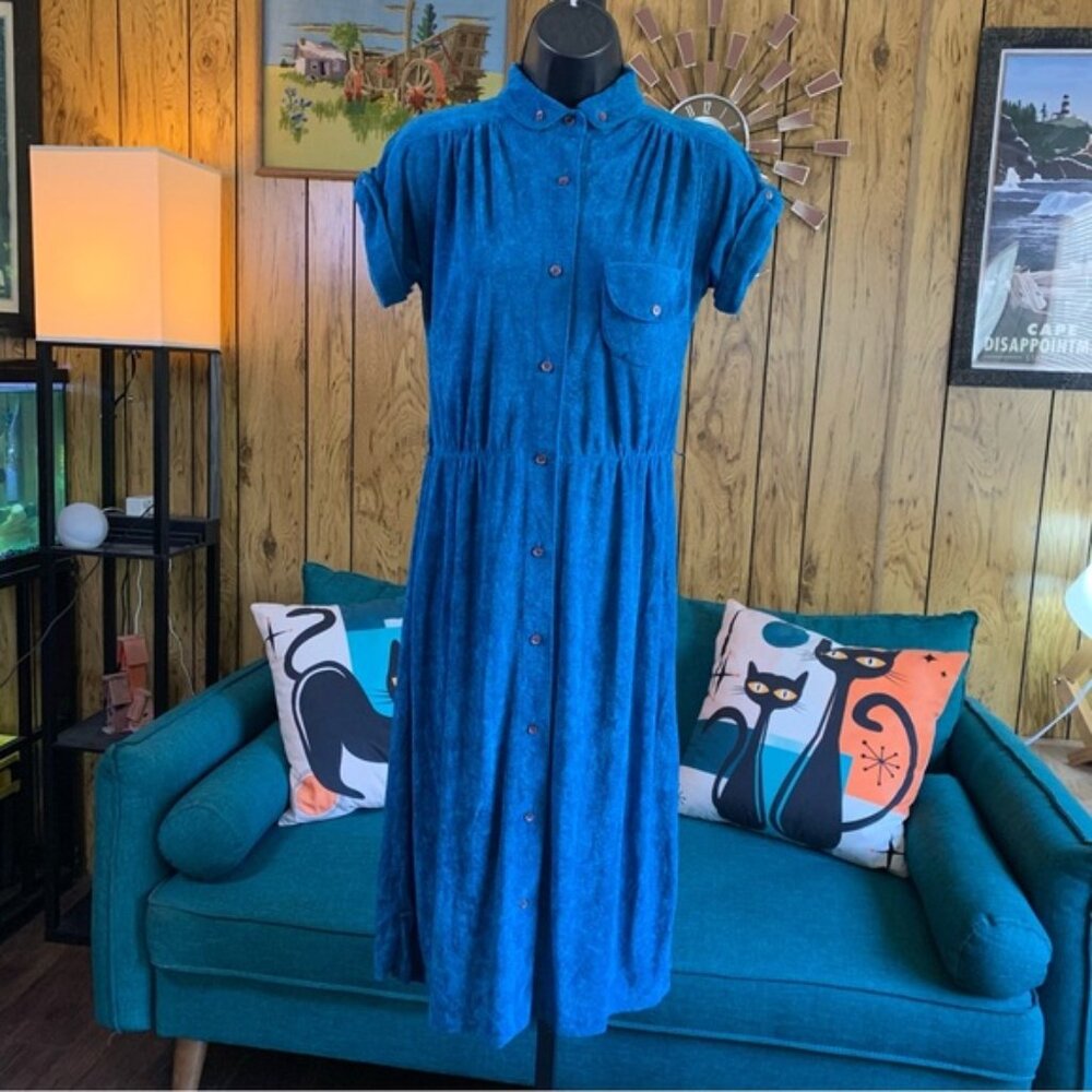 Sweet Vintage 70s Terrycloth  Dress